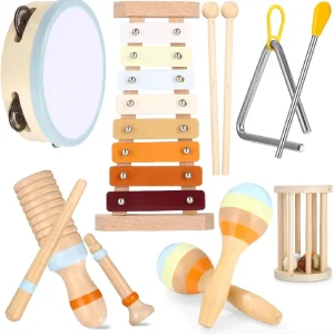 Set Instrumente Muzicale din Lemn pentru Copii