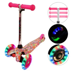 Trotineta cu 3 Roti si Lumini Multicolore