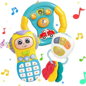 Set 3 Jucarii Muzicale Interactive cu Lumini