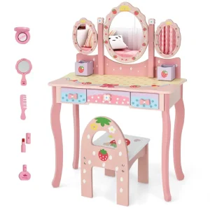 Set de Toaletă pentru Fetite cu Oglinda si Accesorii