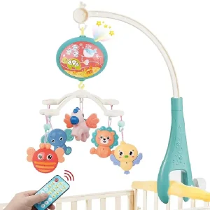 Carusel Muzical cu Telecomanda pentru Patut Bebe