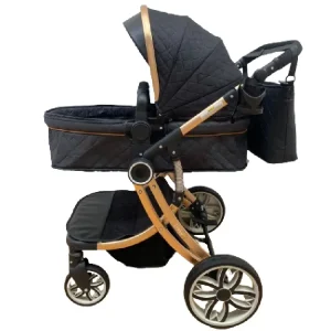 Carucior Reversibil Pliabil Luxury cu Landou Negru