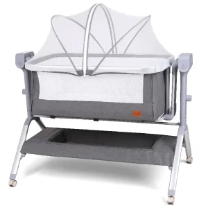 Patut Multifunctional Gri cu Carusel Muzical
