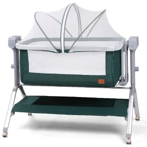 Patut Multifunctional Verde cu Carusel Muzical