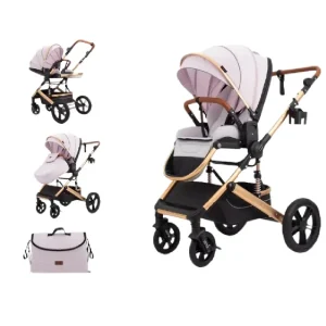 Cărucior Transformabil 2 în 1 Premium Rose Gold