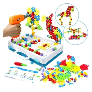 Set Construcție Puzzle 3D cu Bormasina Caratoys