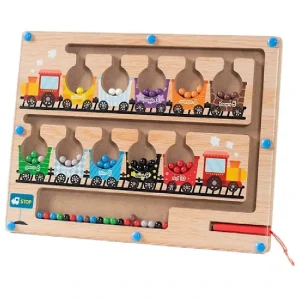 Joc Montessori Labirint Magnetic din Lemn
