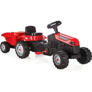 Tractor cu Pedale si Remorca Rosu Pilsan