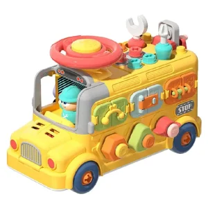 Autobuz Montessori cu Scule și Jocuri Interactive