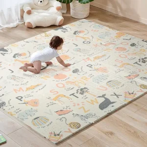 Covor de Joaca Pliabil Panda si Alfabet 180x200