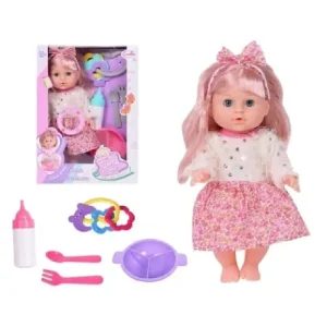 Papusa cu Par Roz si Accesorii Caratoys