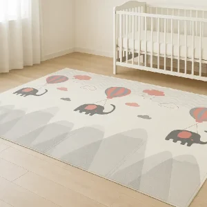Covor Joaca Elefantii Zburatori 180x200 Grosime 1.5 cm