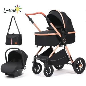 Carucior 3 in 1 cu Suspensii si Landou Reversibil 0-36 Luni