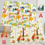 Covor de Joacă Reversibil din Spumă XPE Alfabet si Girafe