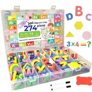 Set Magnetic STEM Plansa cu Litere si Cifre 274 Piese