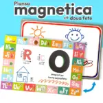 Set Magnetic STEM Plansa cu Litere si Cifre 274 Piese