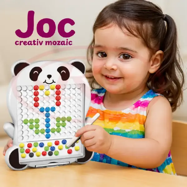 Tabla Magnetica Panda cu Joc Mozaic 20 Modele