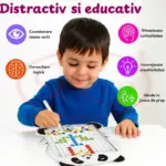 Tabla Magnetica Panda cu Joc Mozaic 20 Modele