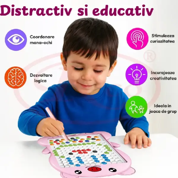 Tabla Magnetica Broscuta cu Joc Mozaic 20 Modele