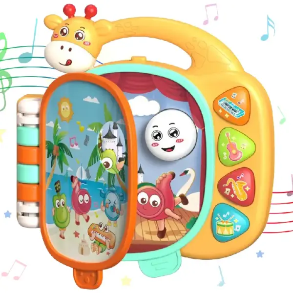 Carticica Interactiva Girafa cu Sunete pentru Bebe Carticica Interactiva Girafa cu Sunete pentru Bebe