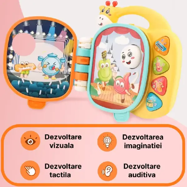 Carticica Interactiva Girafa cu Sunete pentru Bebe