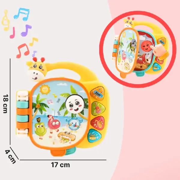 Carticica Interactiva Girafa cu Sunete pentru Bebe