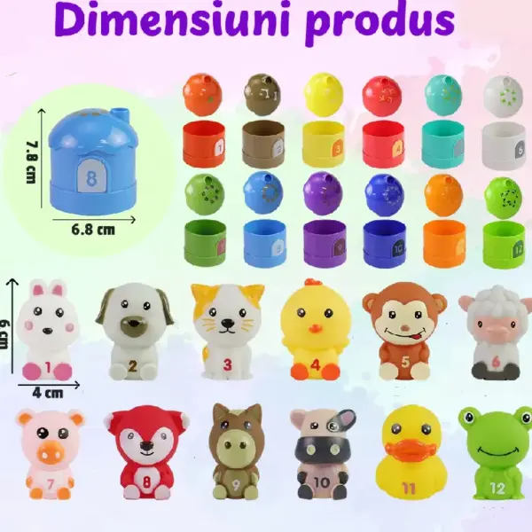 Jucarie Montessori de Asociere si Sortare cu Marionete Jucarie Montessori de Asociere si Sortare cu Marionete