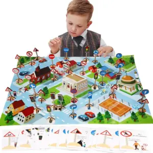 Joc Educativ Rutier cu Semne de Circulatie