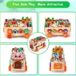 Jucarie Educativa din Lemn Ferma si Pescuit Magnetic