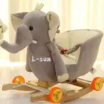 Elefantel Balansoar Muzical cu Sanie Spatar si Roti
