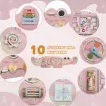 Placa Montessori Busy Board Crocodil din Lemn