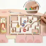 Placa Montessori Busy Board Crocodil din Lemn