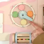 Placa Montessori Busy Board Crocodil din Lemn