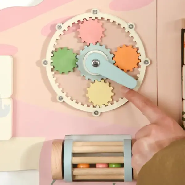 Placa Montessori Busy Board Crocodil din Lemn