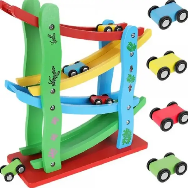 Jucarie Montessori Circuit Masini Lemn 4 Nivele Jucarie Montessori Circuit Masini Lemn 4 Nivele