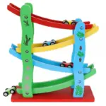 Jucarie Montessori Circuit Masini Lemn 4 Nivele