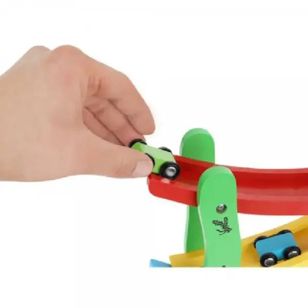 Jucarie Montessori Circuit Masini Lemn 4 Nivele