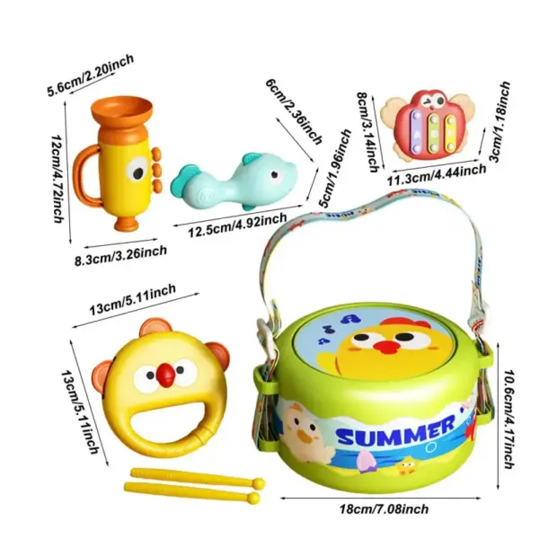 Set 5 Piese Instrumente Muzicale pentru Copii