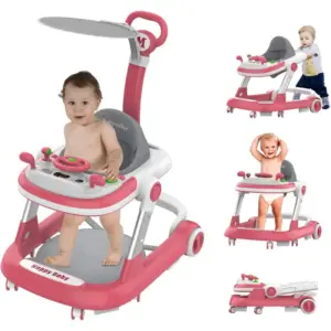 Premergător Roz Multifuncțional 5 în 1 pentru Bebeluși