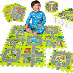 Covor Puzzle Educațional 9 Piese pentru Copii