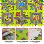 Covor Puzzle Educațional 4 Piese pentru Copii