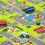 Covor Puzzle Educațional 4 Piese pentru Copii