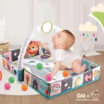 Centru de activitati roz si salteluta interactiva bebelusi