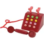 Jucarie Telefon Retro cu Butoane si Receptor Rosu Jucarie Telefon Retro cu Butoane si Receptor Rosu