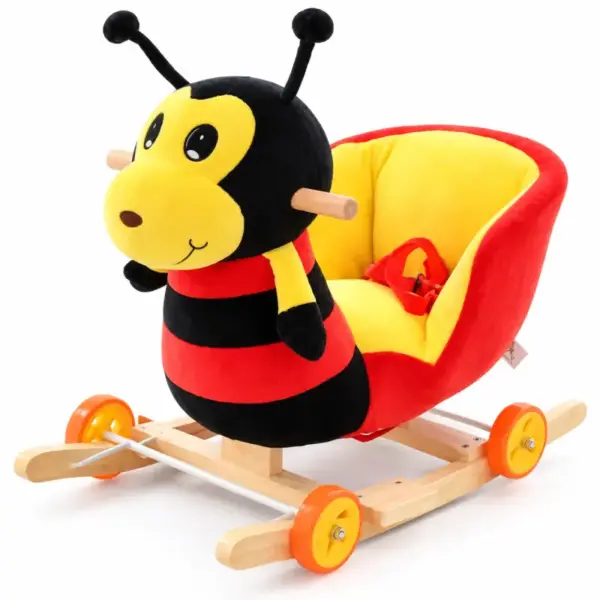 Buburuza Balansoar Muzical cu Spatar si Roti
