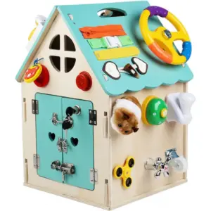 Casuta Montessori cu Activitati Educative Busy Board