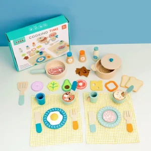 Set Vesela si Mancare de Jucarie din Lemn Caratoys