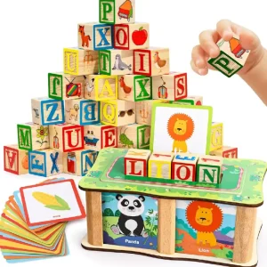 Set Cuburi Educaționale Montessori din Lemn