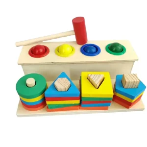 Jucărie Montessori Sortator Forme și Ciocanel Caratoys