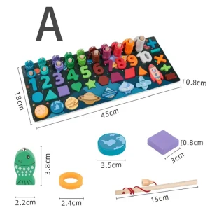 Puzzle Montessori Joc Logaritmic Multifunctional
